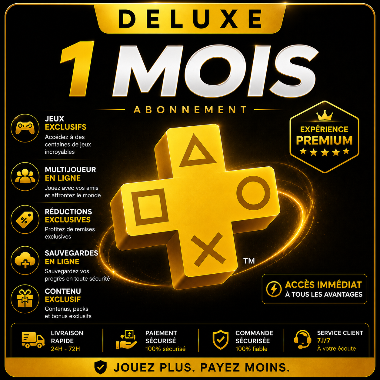 PlayStation Plus DELUXE — شهر واحد